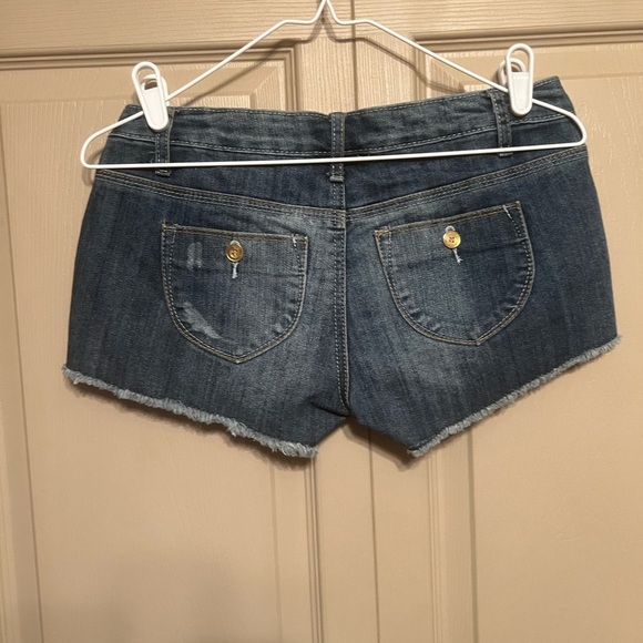 BONGO Denim Shorts with Sequin Accents - Picture 2 of 4